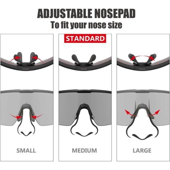 Polarized Cycling Sunglasses for Women and Men, Golfing Running Volleyball MTB - Picture 5 of 6